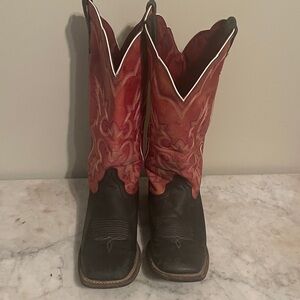 Red and Black Western Cowboy Boots
